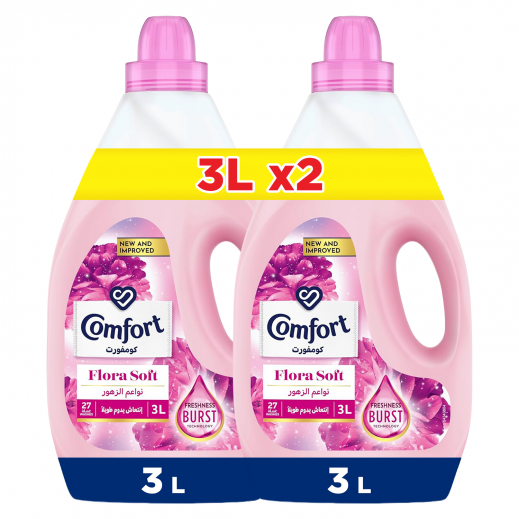 Comfort Flora Soft Pink Fabric Softener 2x3 L