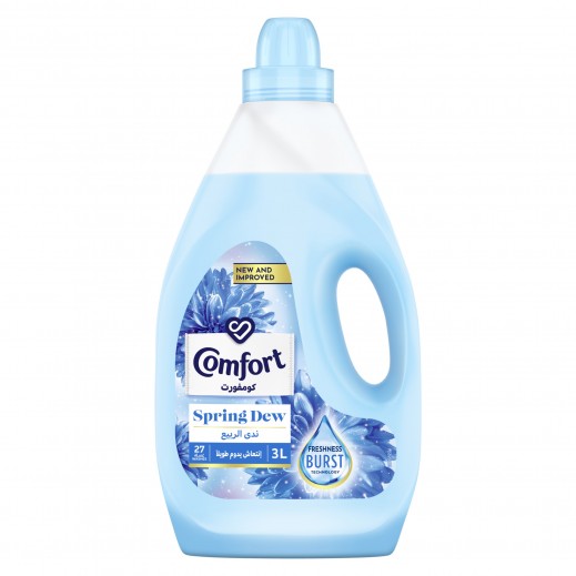 Comfort Fabric Softener Spring Dew for Fresh & Soft Clothes 3 L - delivered by Taw9eel Fast