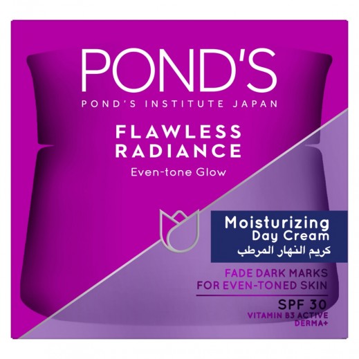 Pond's Flawless Radiance Moisturizing Day Cream with SPF 30 and Niacinamide Even-tone Glow fades dark marks 50 g
