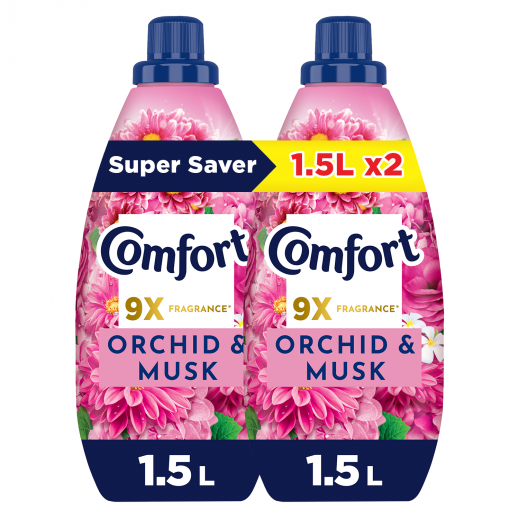 Comfort Orchid & Musk Concentrate Fabric Softener 2 x 1.5 L