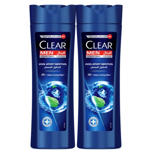 Clear Cool Sport Menthol Shampoo 2 x 400 ml - delivered by Taw9eel Fast