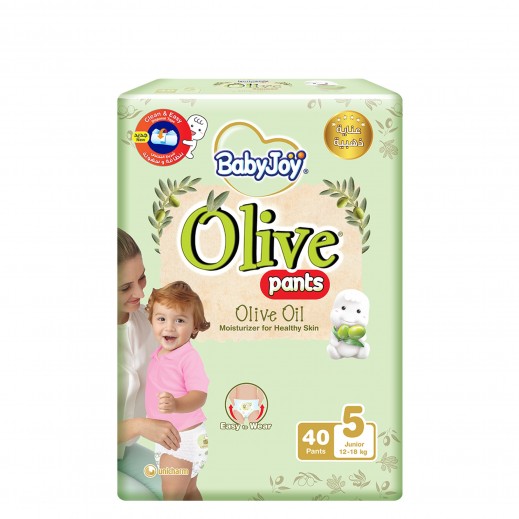 BabyJoy Olive Oil Diaper Pants Extra Large 5 ( 12 - 18 kg ) 40 Pants - delivered by Taw9eel Fast