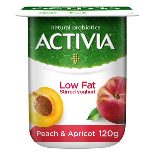 Activia Low Fat Peach & Apricot Stirred Yoghurt 120 g - delivered by Taw9eel Fast