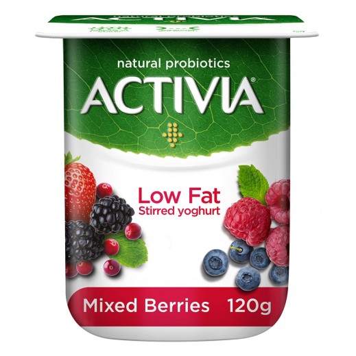 Activia Low Fat Mixed Berries Stirred Yoghurt 120 g - delivered by Taw9eel Fast