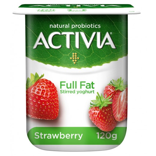 Activia Full Fat Strawberry Stirred Yoghurt 120 g - delivered by Taw9eel Fast