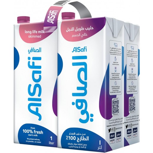Al Safi Skimmed Long Life Milk 4 x 1 L