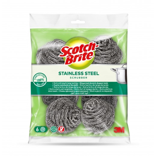 Scotch-Brite Stainless Steel Spirals - 6 Pieces