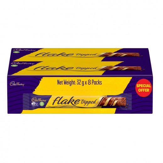 Cadbury Flake Dipped Chocolate Bar 8 x 32 g - delivered by Taw9eel Fast