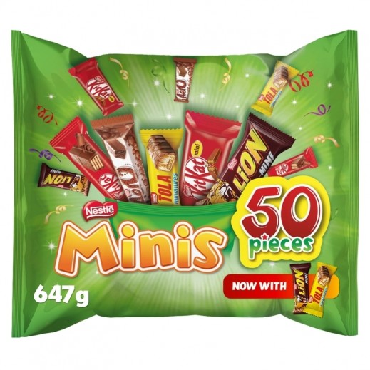 Nestle Minis Mix Chocolate Bar 50 Pcs 647 g - delivered by Taw9eel Fast