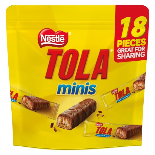 Nestle Tola Minis Crispy Wafer Covered With Caramel Chocolate 18 x 15.5 g - delivered by Taw9eel Fast