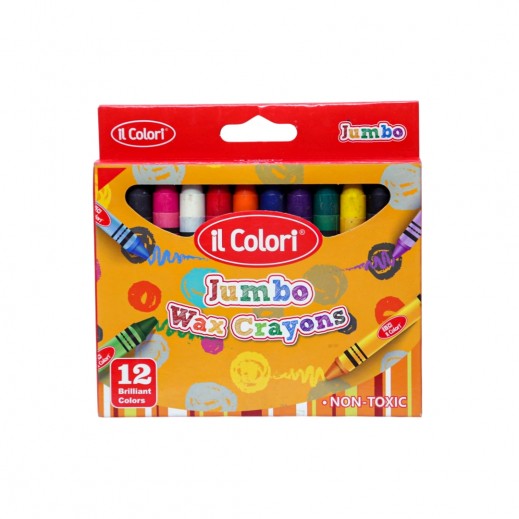 Ibc Il Colori Wax Crayon (J) 12 Pieces Jumbo Paper Box