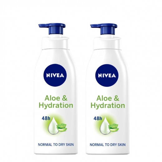 Nivea Aloe & Hydration Body Lotion 2 x 400ml