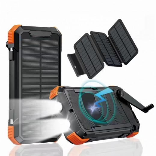 27000 mAH Power bank with Solar Panels - delivered by Taw9eel Fast