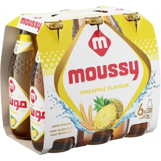 Moussy Pineapple Malt Drink 6×330 ml - delivered by Taw9eel Fast
