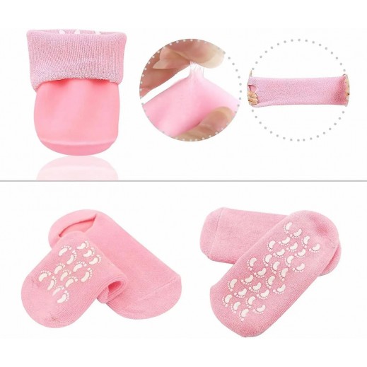 Pinkiou Silicone Gel Women Foot Socks Pink - delivered by Taw9eel Fast