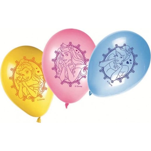 Procos Princess Printed Balloons - 8 Pieces
