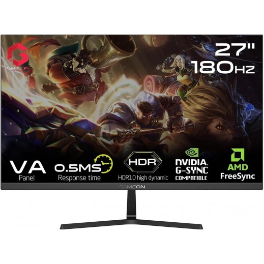 Gameon 27" FHD Fast VA Gaming Monitor - delivered by Taw9eel within 2 Business Days