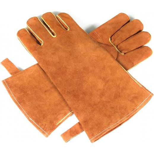 Cow Split Leather Heat & Fire Resistant Gloves - delivered by Taw9eel Fast