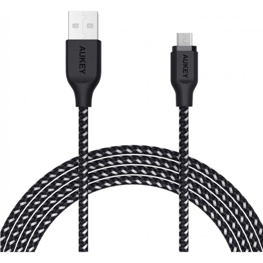 Aukey Braided Nylon USB 2.0 to Micro USB Cable - 2m