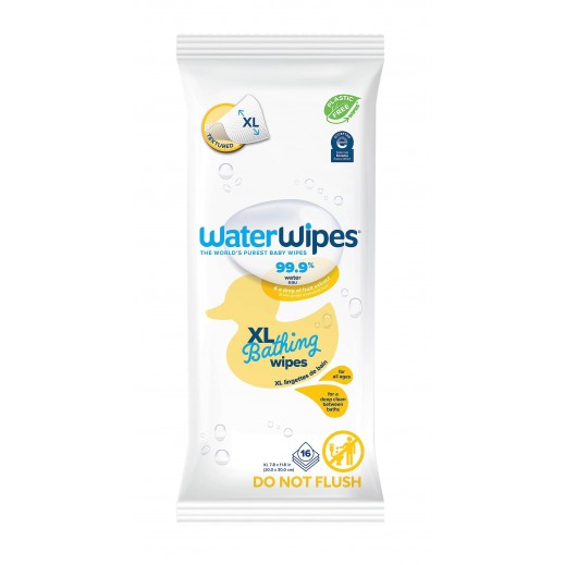 WaterWipes Sensitive Skin XL Bathing Wipes 16 Wipes - delivered by Taw9eel Fast