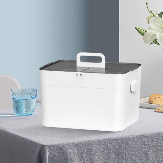Flip Top & Double Drawer Medicine Box By Tawfeer 28.5 x 21 x 21cm - delivered by Taw9eel Fast