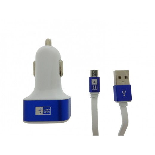 Buy Case Logic 3USB High Capacity Universal Car Charger Blue توصيل
