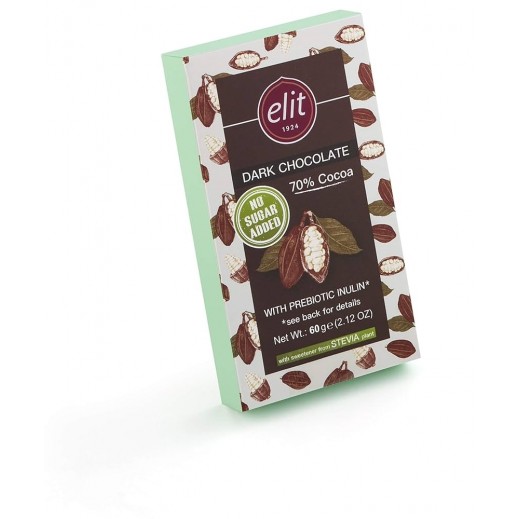 Elit No Added Sugr Dark Chocolate Bar 60g