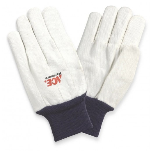 Ace Canvas Cotton Gloves - L - delivered by Taw9eel within 1 working day 
