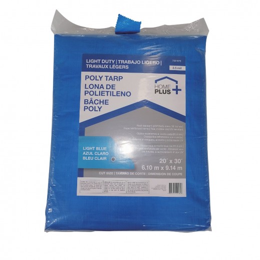 Home Plus Poly Tarp Light Blue 20 X 30 ft - delivered by Taw9eel within 1 working day 