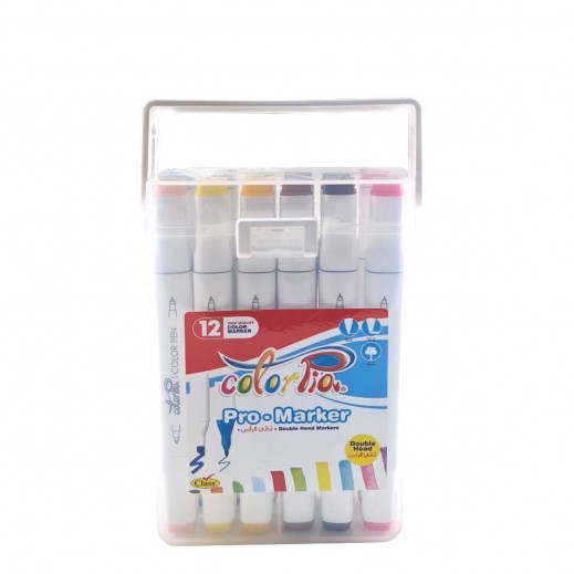 Class Dual Marker Set 12 Color - delivered by Taw9eel Fast