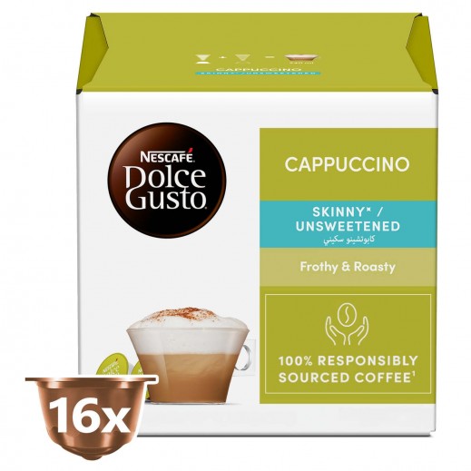 Nescafe Dolce Gusto Skinny Cappuccino 161.6 g (16 Capsules) - delivered by Taw9eel Fast