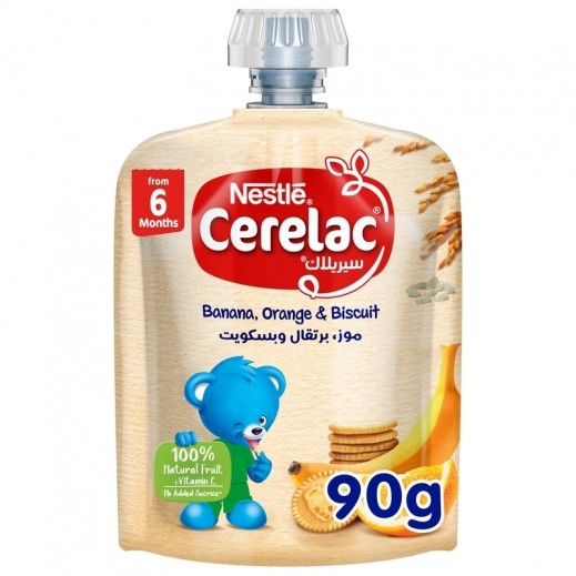 Cerelac Banana Orange & Biscuit Baby Food 90 g (From 6 Months)
