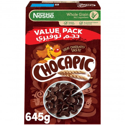 Nestle Chocapic Whole Grain Chocolate Cereal Box 645 g - delivered by Taw9eel Fast