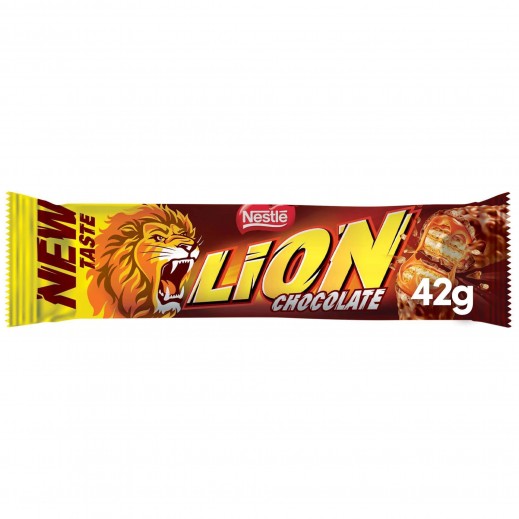 Nestle Lion Caramel Milk Chocolate Bar 42 g - delivered by Taw9eel Fast