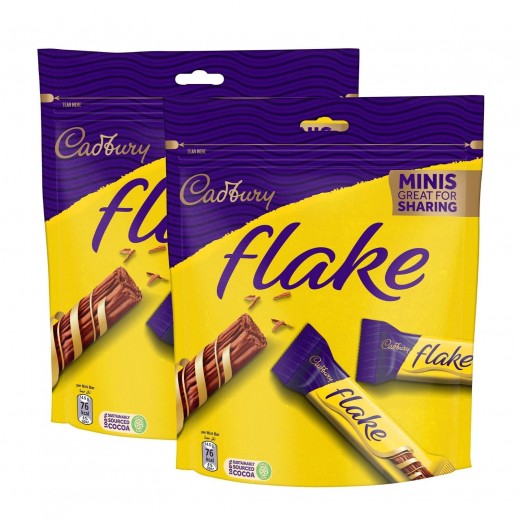 Cadbury Flake Milk Chocolate Minis Sharing Pack 2 x 145 g - delivered by Taw9eel Fast