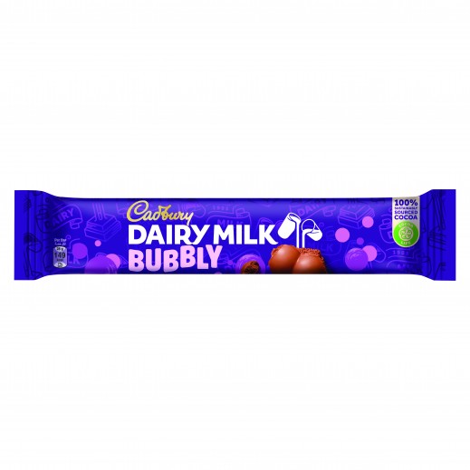Cadbury Dairy Milk Bubbly Chocolate Bar 28 g - delivered by Taw9eel Fast
