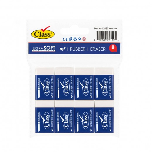 Class Small Eraser Set 8 Pcs