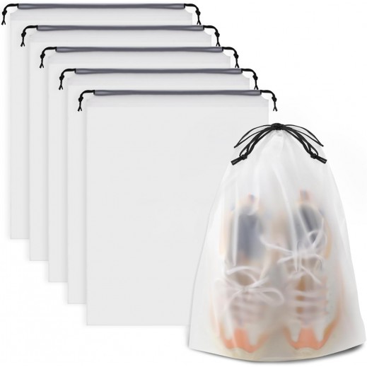 Clear Shoe Bags For Travel 40 × 30mm - 5 Pieces - delivered by Taw9eel Fast