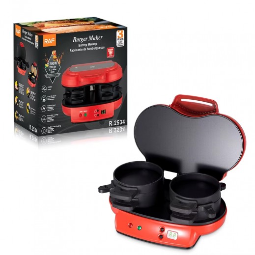 RAF R.2534 Mini Double Burger Maker Machine 1200W
