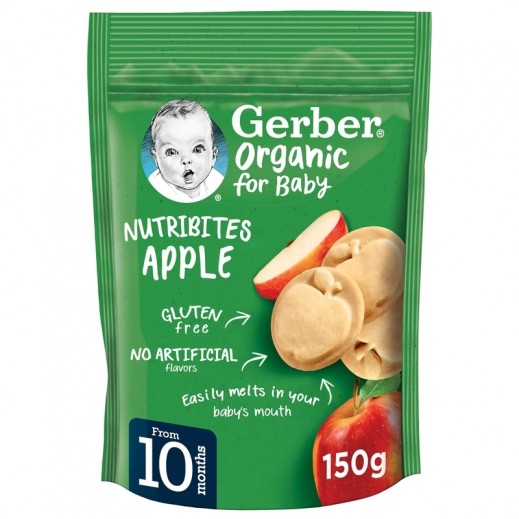 Gerber Apple Organic Biscuits 150 g - delivered by Taw9eel Fast