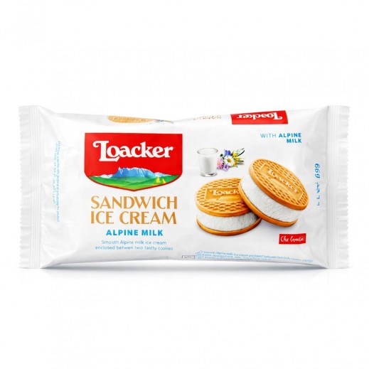 Loacker Alpine Milk Ice Cream Sandwich 66g - delivered by Taw9eel Fast