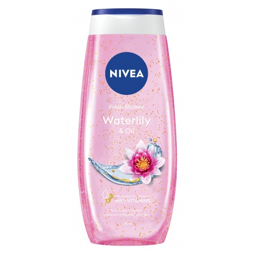 NIVEA Waterlily & Oil Shower Gel Caring Oil Pearls Waterlily Scent - 250ml - 3 Pieces