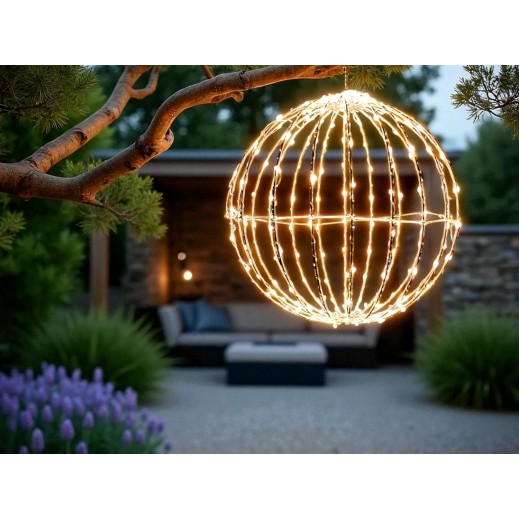 Hesperide Outdoor Light Ball Warm White LED Light 30 x 28 cm - delivered by Taw9eel within 1 working day 