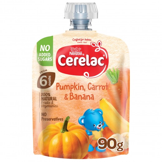 Cerelac Baby's Pumpkin Carrot & Banana Puree 6+ Months - 90g