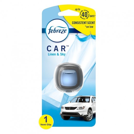 Febreze Linen and Sky Scent Car Freshener Liquid 1.77 ml - delivered by Taw9eel within 1 working day 