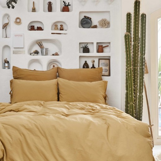 Karaca Home Elements Single Duvet Cover Set Light Mustard