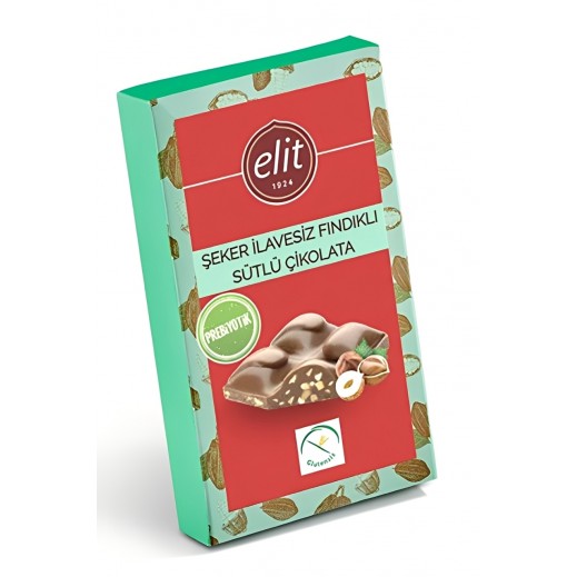 Elit No Aded Sugr Hazelnut Milk Chocolate 60g