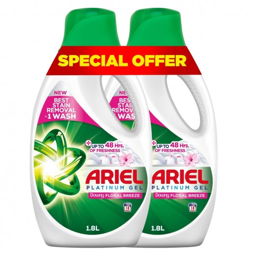 Ariel Platinum Clean Original Liquid Detergent 2 × 1.8L