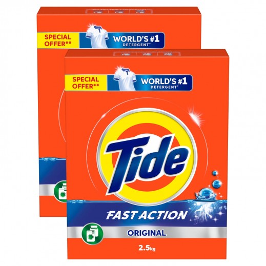 Tide Fast Action Laundry Detergent Powder 2 x 2.5 kg