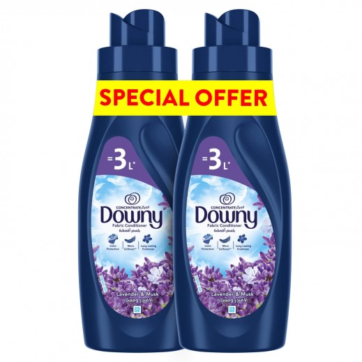Downy Lavender & Musk Concentrate Fabric Conditioner 2 x 1 L - delivered by Taw9eel Fast